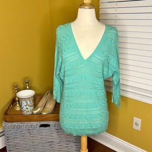 Lauren Ralph Lauren Cotton V-Neck Tunic Sweater